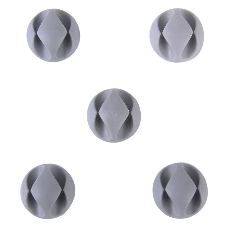 5 PCS Double Hole Cable Clips, Cable Management System and Cord Organizer Solution(Grey) by buy2fix