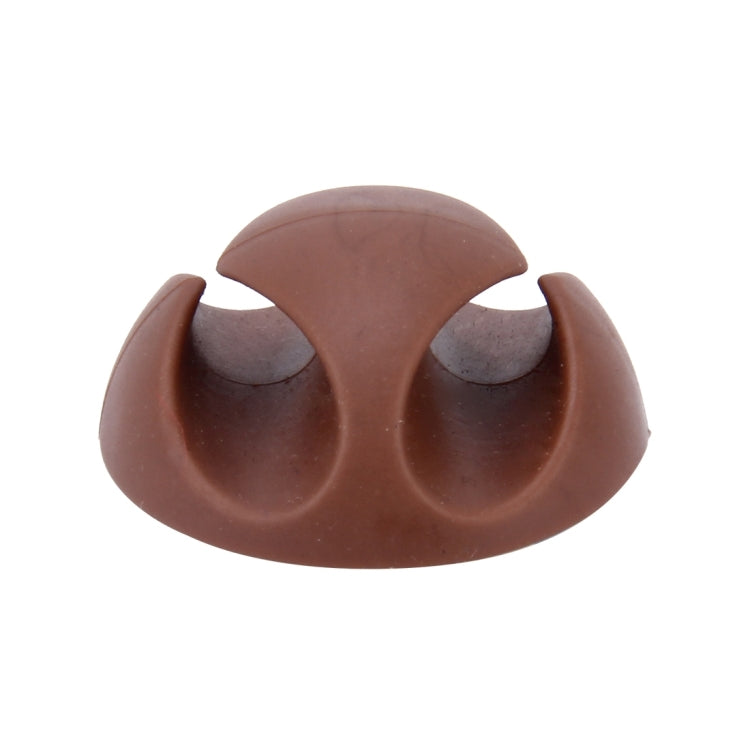 5 PCS Double Hole Cable Clips, Cable Management System and Cord Organizer Solution (Brown) by buy2fix