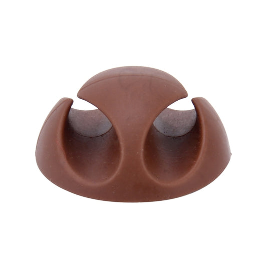 5 PCS Double Hole Cable Clips, Cable Management System and Cord Organizer Solution (Brown) by buy2fix