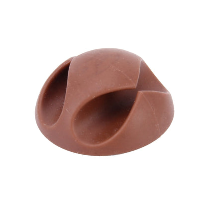 5 PCS Double Hole Cable Clips, Cable Management System and Cord Organizer Solution (Brown) by buy2fix