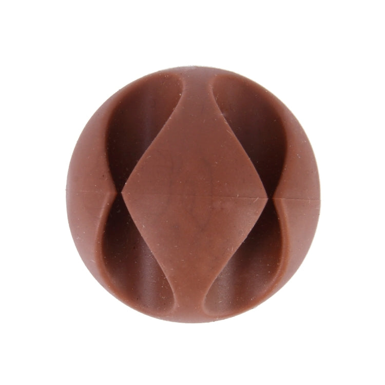 5 PCS Double Hole Cable Clips, Cable Management System and Cord Organizer Solution (Brown) by buy2fix