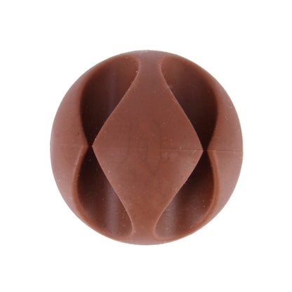 5 PCS Double Hole Cable Clips, Cable Management System and Cord Organizer Solution (Brown) by buy2fix