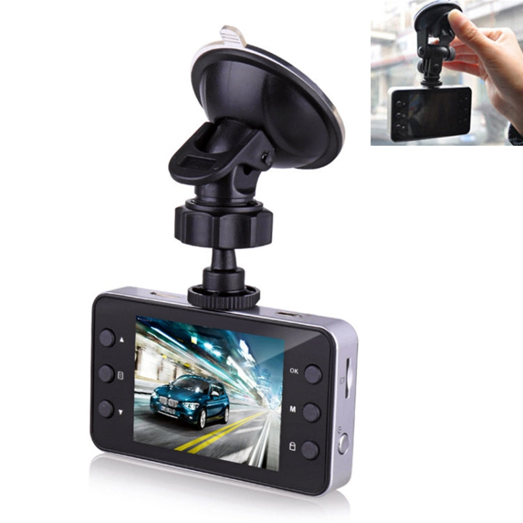 K6000 2.3 inch 90 Degrees Wide Angle Full HD 720P Video Car DVR, Support TF Card (32GB Max) / Motion Detection, with 2 Night Vision Fill Lights by buy2fix