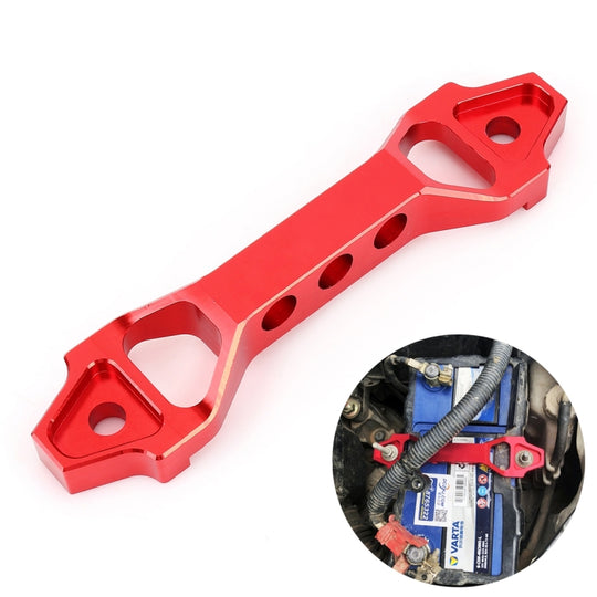 Universelle Auto-Kurzbogen-Edelstahl-Batterie-Zurrklemme, Größe: 18,2 x 4,5 x 2 cm (rot)