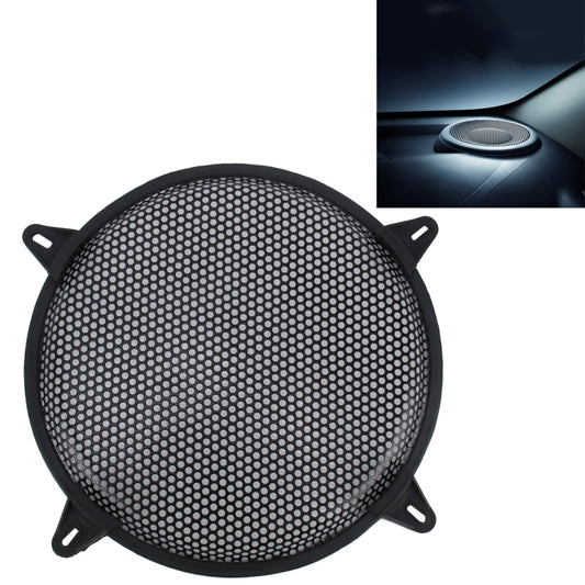 12 inch Car Auto Metal Mesh Black Round Hole Subwoofer Loudspeaker Protective Cover Mask Kit with Fixed Holder - Car Amplifiers by buy2fix | Online Shopping UK | buy2fix
