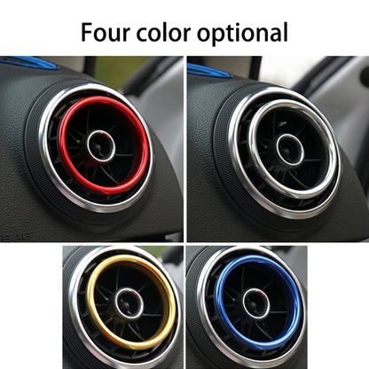 4 PCS Car Outlet Decorative Rings Aluminum Alloy Air Outlet Chrome Trim Ring Car Dashboard  Air Vents Cover Sticker Decoration for Audi A3(Silver) - Decoration Rings by buy2fix | Online Shopping UK | buy2fix