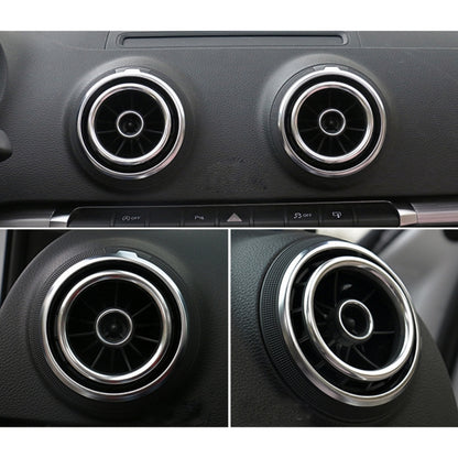 4 PCS Car Outlet Decorative Rings Aluminum Alloy Air Outlet Chrome Trim Ring Car Dashboard  Air Vents Cover Sticker Decoration for Audi A3(Silver) - Decoration Rings by buy2fix | Online Shopping UK | buy2fix