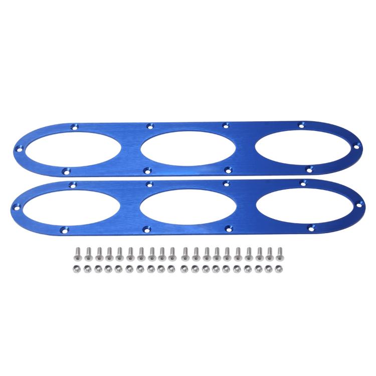 2 PCS Anti-collision Protection Decorative Bar Behind The Siege Car Decoration(Blue) - Trunk & Bumper Accessories by buy2fix | Online Shopping UK | buy2fix