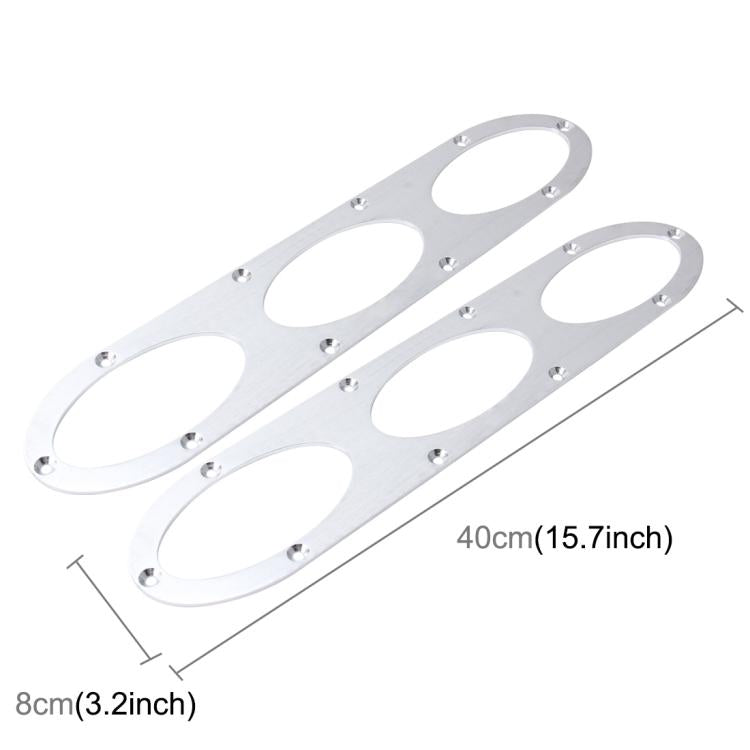 2 PCS Anti-collision Protection Decorative Bar Behind The Siege Car Decoration(Silver) - Trunk & Bumper Accessories by buy2fix | Online Shopping UK | buy2fix