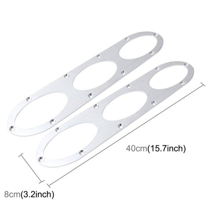 2 PCS Anti-collision Protection Decorative Bar Behind The Siege Car Decoration(Silver) - Trunk & Bumper Accessories by buy2fix | Online Shopping UK | buy2fix