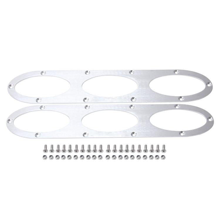 2 PCS Anti-collision Protection Decorative Bar Behind The Siege Car Decoration(Silver) - Trunk & Bumper Accessories by buy2fix | Online Shopping UK | buy2fix