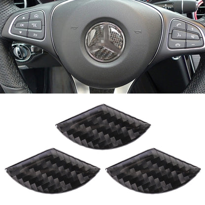 Car Carbon Fiber Steering Wheel Decorative Sticker for Mercedes-Benz GLA 2015-2018 by buy2fix