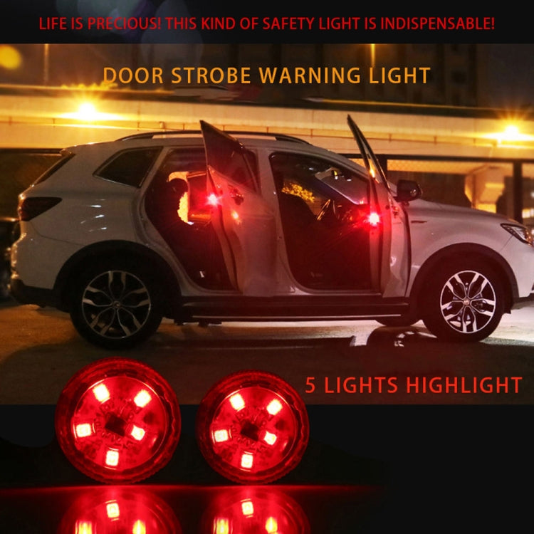 2 PCS Car Door Magnetic Warning Strobe Light Lamp(Colorful Light) - Warning Lights by buy2fix | Online Shopping UK | buy2fix