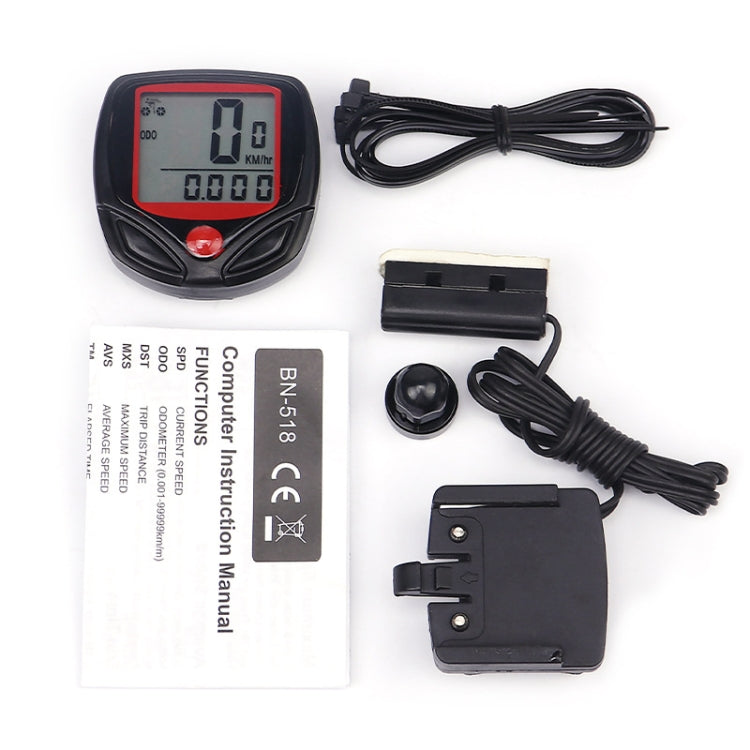 English Waterproof 14 Function Cycle Computer LCD Odometer Speedometer by buy2fix
