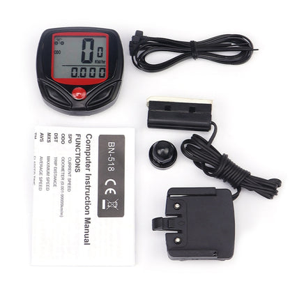 English Waterproof 14 Function Cycle Computer LCD Odometer Speedometer by buy2fix