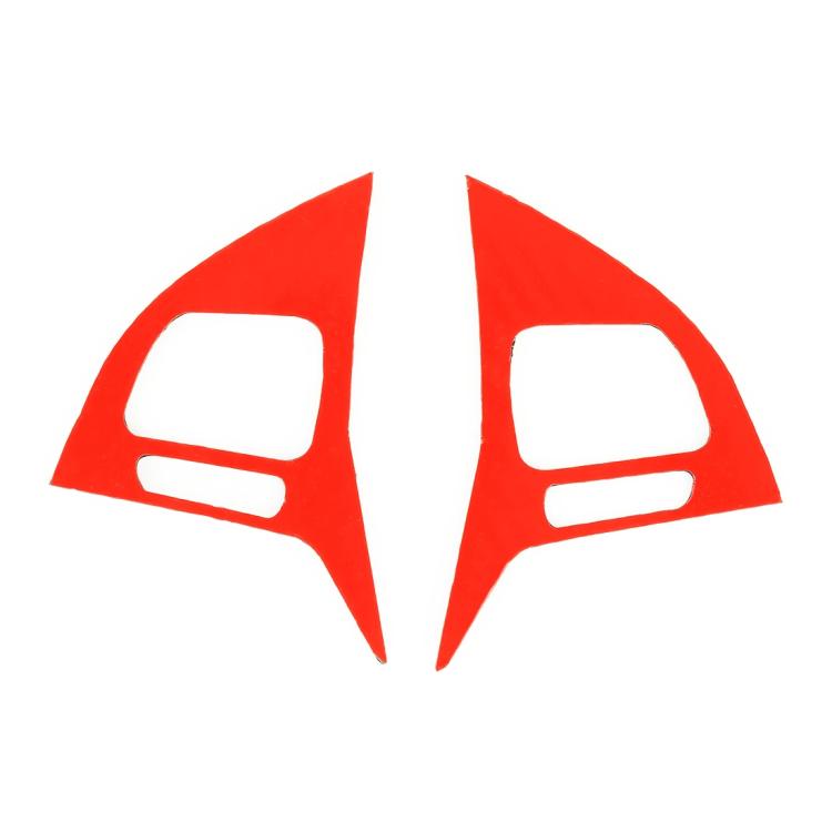 2 PCS Car Carbon Fiber Steering Wheel Button Decorative Sticker for Volkswagen Touareg 2011-2018 by buy2fix