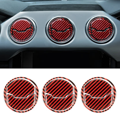 9 in 1 Car Carbon Fiber Central Air Outlet Frame Decorative Sticker for Ford Mustang 2015-2020 by buy2fix