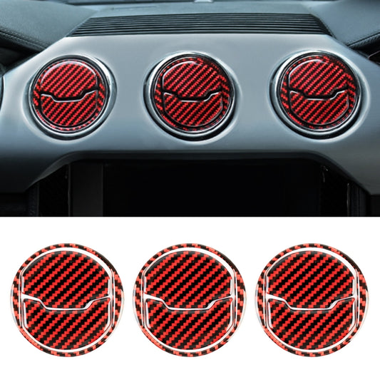 9 in 1 Car Carbon Fiber Central Air Outlet Frame Decorative Sticker for Ford Mustang 2015-2020 by buy2fix