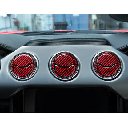 9 in 1 Car Carbon Fiber Central Air Outlet Frame Decorative Sticker for Ford Mustang 2015-2020 by buy2fix