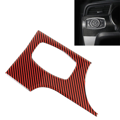 Car Carbon Fiber Headlight Switch Panel Decorative Sticker for Ford Mustang 2015-2020, Left-hand Drive by buy2fix