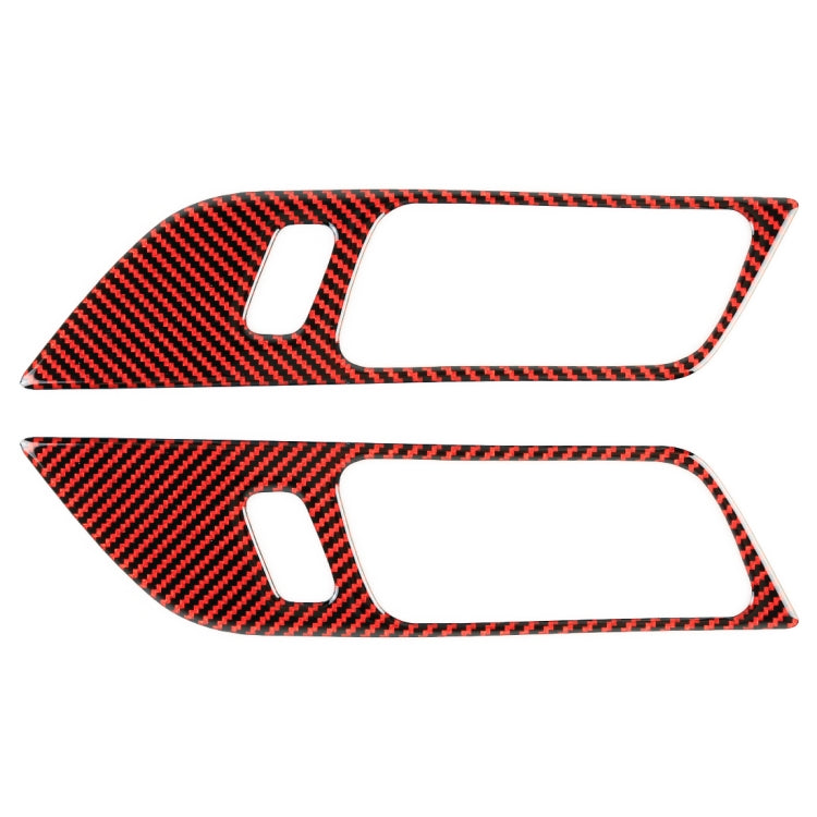 2 in 1 Car Carbon Fiber Inner Door Handle Decorative Sticker for Ford Mustang 2015-2020 by buy2fix