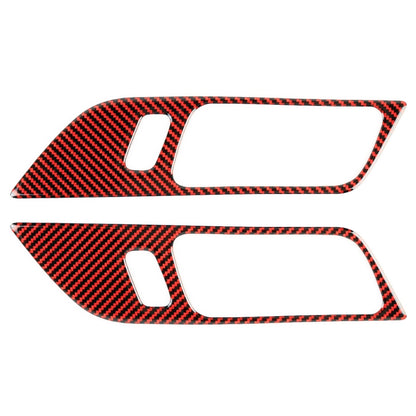 2 in 1 Car Carbon Fiber Inner Door Handle Decorative Sticker for Ford Mustang 2015-2020 by buy2fix