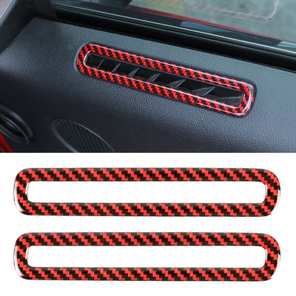 2 in 1 Car Carbon Fiber Door Air Outlet Frame Decorative Sticker for Ford Mustang 2015-2020 by buy2fix