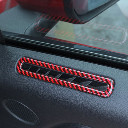 2 in 1 Car Carbon Fiber Door Air Outlet Frame Decorative Sticker for Ford Mustang 2015-2020 by buy2fix