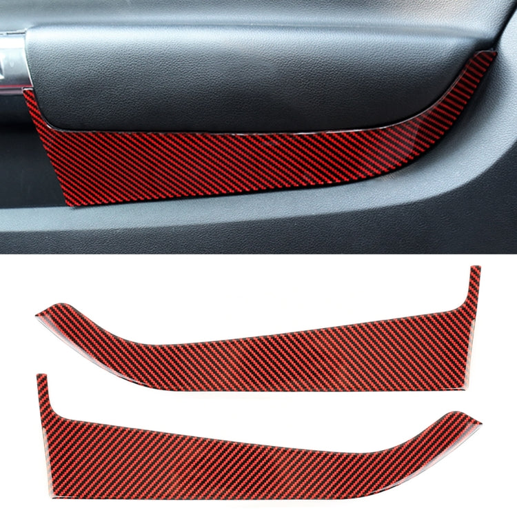 2 in 1 Car Carbon Fiber Door Panel Decorative Sticker for Ford Mustang 2015-2020 by buy2fix