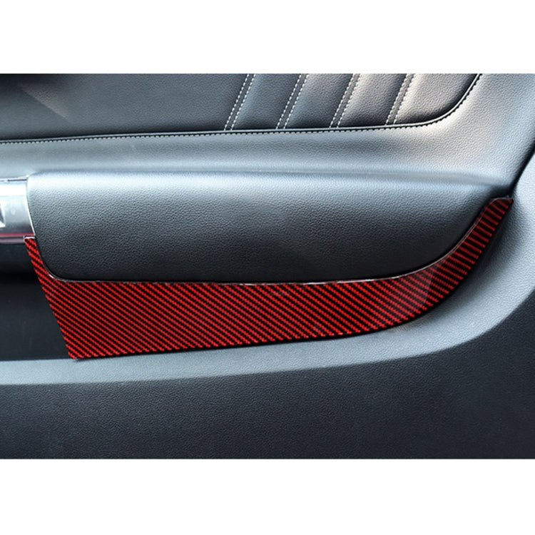 2 in 1 Car Carbon Fiber Door Panel Decorative Sticker for Ford Mustang 2015-2020 by buy2fix