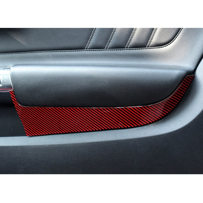 2 in 1 Car Carbon Fiber Door Panel Decorative Sticker for Ford Mustang 2015-2020 by buy2fix