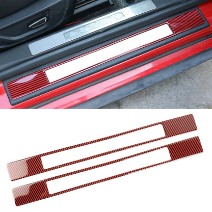 2 in 1 Car Carbon Fiber Welcome Pedal Outer Frame Decorative Sticker for Ford Mustang 2015-2020 by buy2fix