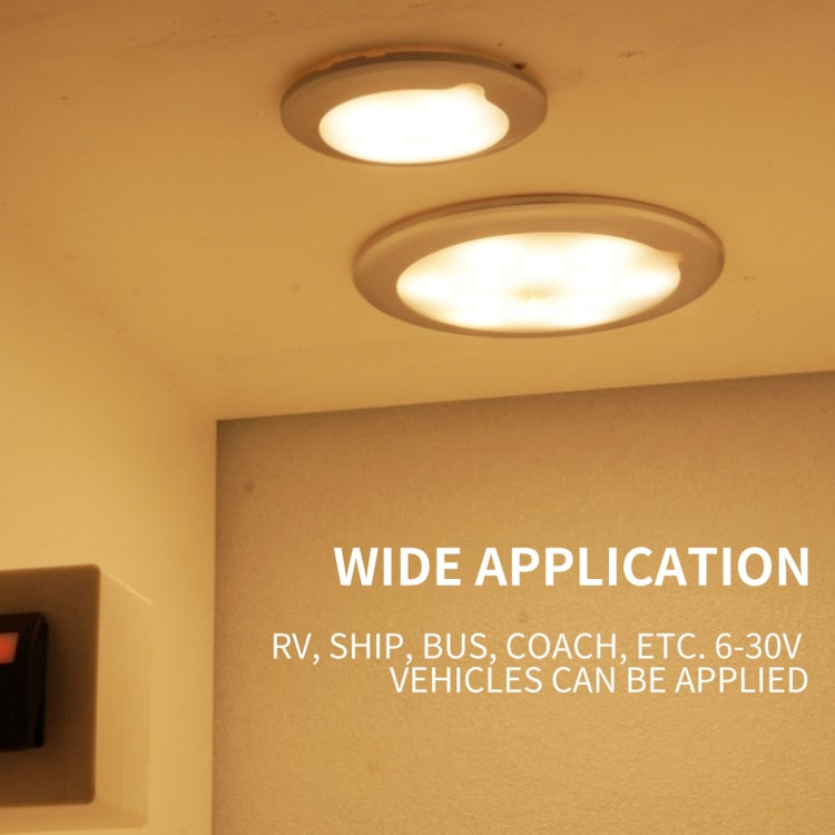 DC 9-30V 4.5W 3000-3300K IP67 Marine RV Dimmable 150mm LED Dome Light Ceiling Lamp, with Touch Control (Warm Light) - Marine Accessories & Parts by buy2fix | Online Shopping UK | buy2fix