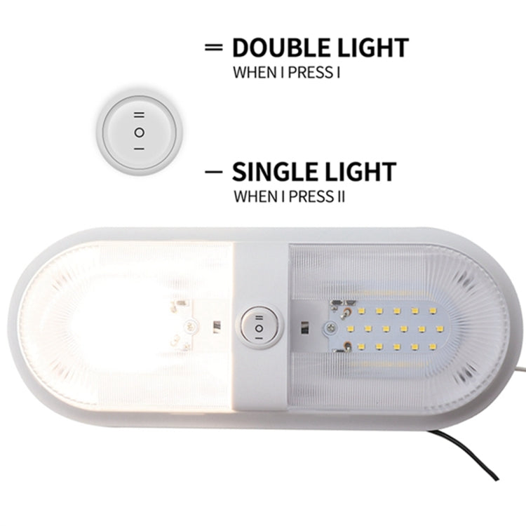 D4347 10-24V 6-7W 4000-4500K 560LM RV Yacht 48 PCS LED Lamps Dome Light Ceiling Lamp, with Independent Switch Control - Marine Accessories & Parts by buy2fix | Online Shopping UK | buy2fix