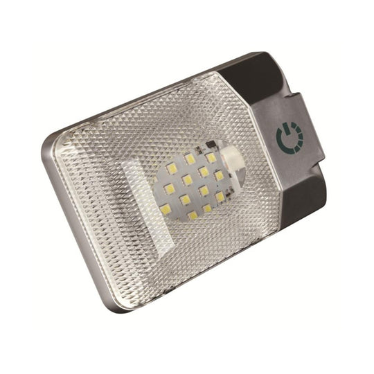 D4376S DC11-18V 3.6W 6000-6500K IP50 24LEDs SMD-5050 Marine RV Dimmable LED Dome Light Ceiling Lamp, with Touch Control