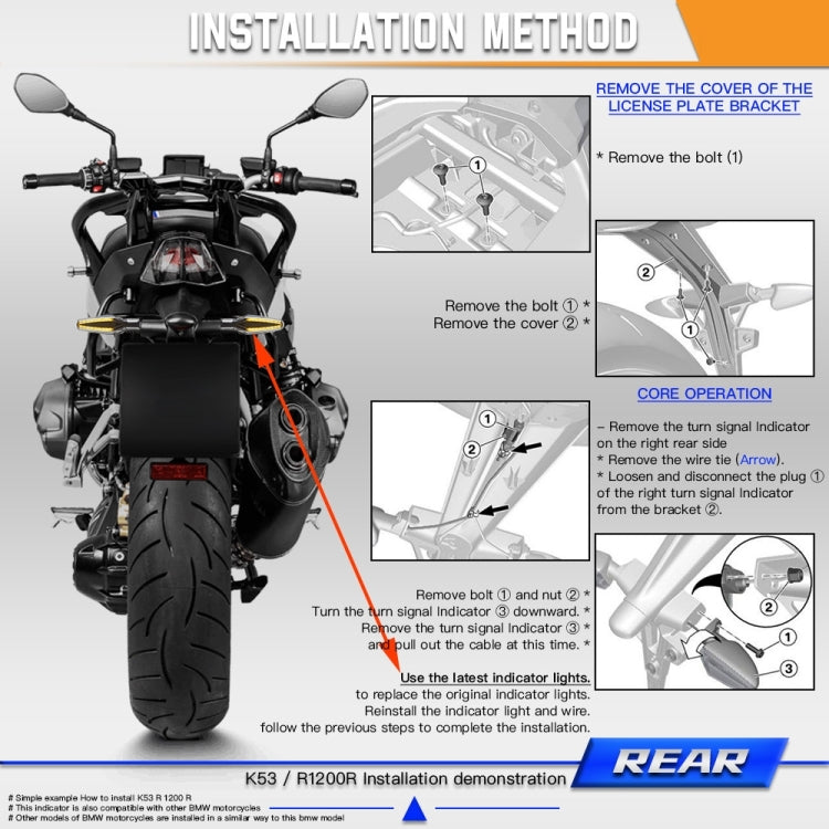 2pcs KC062 For BMW R1200 Motorcycle 18LEDs Turn Signal Light(Transparent Black) by buy2fix