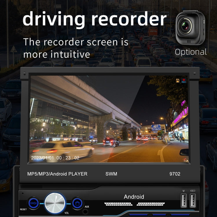 SWM 9702 Car HD 7 inch Android Radio Receiver MP5 Player, Support FM & Bluetooth & GPS & WiFi by buy2fix