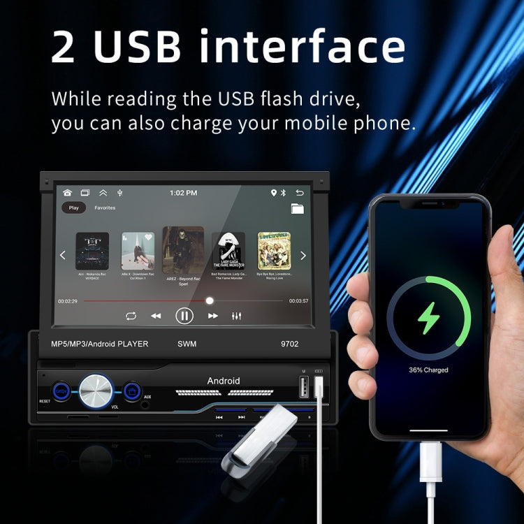 SWM 9702 Car HD 7 inch Android Radio Receiver MP5 Player, Support FM & Bluetooth & GPS & WiFi by buy2fix