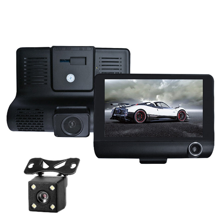 3 in 1 4 inch 170 Degree Wide Angle Night Vision HD 1080P Video Car DVR, Support Motion Detection / G-Sensor by buy2fix