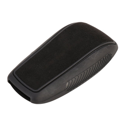 Car Flocking Plastic Square-shaped Key Protective Cover Two Buttons for Mercedes-Benz (Black) by buy2fix