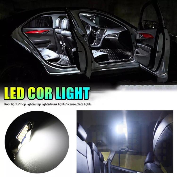 2pcs 31mm DC12-24V / 1W / 6000K / 60LM 12LEDs SMD Car Reading Lamp Dome Light by buy2fix