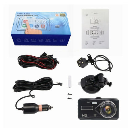X97 4 inch Front and Rear Dual-recording HD 1080P Night Vision Driving Recorder Support Loop Recording / Parking Monitoring by buy2fix