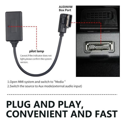 Car MMI 3G AMI Bluetooth Audio Cable Wiring Harness for Audi Q5 A5 A7 R7 S5 Q7 A6L A8L A4L - DIY Cables by buy2fix | Online Shopping UK | buy2fix