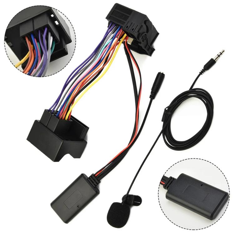 Car AUX Bluetooth Audio Cable + MIC for BMW E60 - DIY Cables by buy2fix | Online Shopping UK | buy2fix