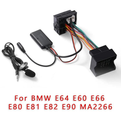 Car AUX Bluetooth Audio Cable + MIC for BMW E60 - DIY Cables by buy2fix | Online Shopping UK | buy2fix