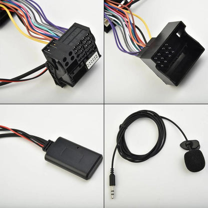 Car AUX Bluetooth Audio Cable + MIC for BMW E60 - DIY Cables by buy2fix | Online Shopping UK | buy2fix