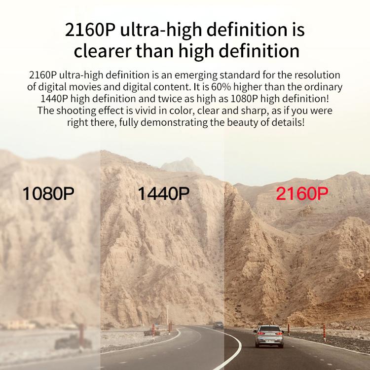 Z30 WiFi Dual-lens HD 2160P Non-light Night Vision 360-degree Panoramic Driving Recorder, GPS Version by buy2fix