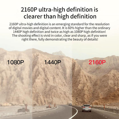 Z30 WiFi Dual-lens HD 2160P Non-light Night Vision 360-degree Panoramic Driving Recorder, GPS Version by buy2fix