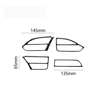 4 PCS Carbon Fiber Car Central Control Instrument Outlet Decorative Sticker for Tesla Model X, Suitable for Left Driving - Car Interior Mouldings by buy2fix | Online Shopping UK | buy2fix