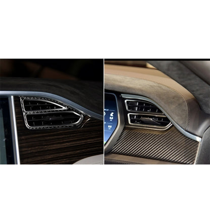 4 PCS Carbon Fiber Car Central Control Instrument Outlet Decorative Sticker for Tesla Model X, Suitable for Left Driving - Car Interior Mouldings by buy2fix | Online Shopping UK | buy2fix